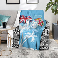 Fiji Day 2026 Blanket Masi Tapa Pattern With Palm Tree LT05 - Polynesian Pride