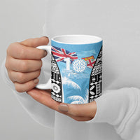 Personalised Fiji Day 2026 Ceramic Mug Masi Tapa Pattern With Palm Tree LT05 - Polynesian Pride