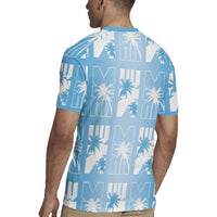 Bula Fiji Rugby Jersey Blue Makare Masi Tapa Pattern LT05 - Polynesian Pride