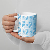 Bula Fiji Ceramic Mug White Makare Masi Tapa Pattern LT05 - Polynesian Pride