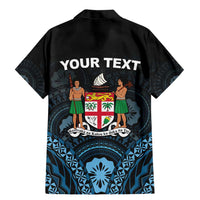 Personalised Happy Fiji Day 1970 Family Matching Mermaid Dress and Hawaiian Shirt Flag Grunge Style