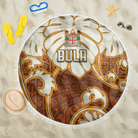 Fiji Spring Break Beach Blanket Fijian Tapa Pattern Brown LT05 One Size 150cm Brown - Wonder Print Shop