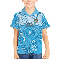 Personalized Fiji Spring Break Hawaiian Shirt Fijian Tapa Pattern Blue LT05 - Polynesian Pride