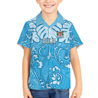 Personalized Fiji Spring Break Hawaiian Shirt Fijian Tapa Pattern Blue LT05 - Polynesian Pride