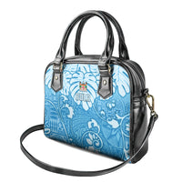Fiji Spring Break Shoulder Handbag Fijian Tapa Pattern Blue LT05 - Polynesian Pride