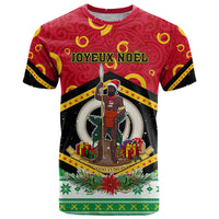 Personalized Vanuatu Christmas T Shirt Santa God Yumi LT05 Red - Polynesian Pride