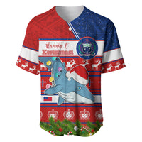 Personalized Samoa Christmas Baseball Jersey Santas Whale Manuia Le Kerisimasi LT05 Red - Polynesian Pride