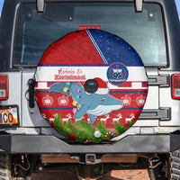 Samoa Christmas Spare Tire Cover Santas Whale Manuia Le Kerisimasi LT05 - Polynesian Pride