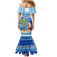 Personalized Fiji Christmas Mermaid Dress Santa Claus Surf Marau Na Kerisimasi LT05 - Polynesian Pride