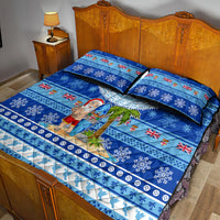 Fiji Christmas Quilt Bed Set Santa Claus Surf Marau Na Kerisimasi LT05 - Polynesian Pride