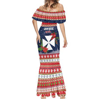 Wallis and Futuna Christmas Mermaid Dress Poinsettia Joyeux Noel