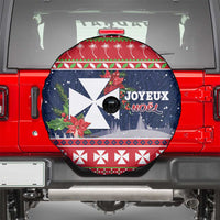 Wallis and Futuna Christmas Spare Tire Cover Poinsettia Joyeux Noel
