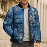 Hawaii Makahiki Turtle Bomber Puffer Jacket Galaxy Tapa Pattern - Polynesian Pride