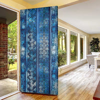 Hawaii Makahiki Turtle Door Cover Galaxy Tapa Pattern - Polynesian Pride