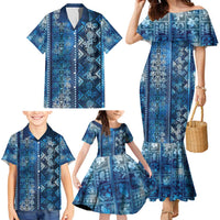 Hawaii Makahiki Turtle Family Matching Mermaid Dress and Hawaiian Shirt Galaxy Tapa Pattern - Polynesian Pride
