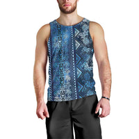 Hawaii Makahiki Turtle Men Tank Top Galaxy Tapa Pattern - Polynesian Pride