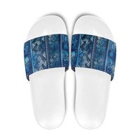 Hawaii Makahiki Turtle Slide Sandals Galaxy Tapa Pattern - Polynesian Pride