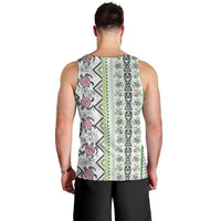Hawaii Makahiki Turtle Men Tank Top Green Tapa Pattern - Polynesian Pride
