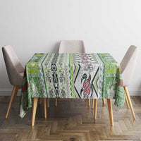 Hawaii Makahiki Turtle Tablecloth Green Tapa Pattern - Polynesian Pride