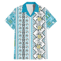 Hawaii Makahiki Turtle Family Matching Mermaid Dress and Hawaiian Shirt Blue Tapa Pattern - Polynesian Pride