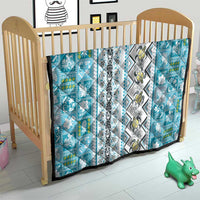 Hawaii Makahiki Turtle Quilt Blue Tapa Pattern - Polynesian Pride