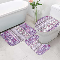 Hawaii Makahiki Turtle Bathroom Set Violet Tapa Pattern - Polynesian Pride