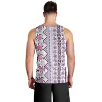 Hawaii Makahiki Turtle Men Tank Top Violet Tapa Pattern - Polynesian Pride