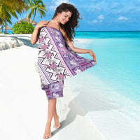 Hawaii Makahiki Turtle Sarong Violet Tapa Pattern - Polynesian Pride