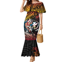 Hawaii And Japan Mermaid Dress Koi Fish With Kanaka Maoli