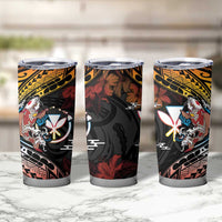 Hawaii And Japan Tumbler Cup Koi Fish With Kanaka Maoli LT05 - Polynesian Pride