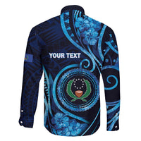 Personalised FSM Pohnpei Family Matching Puletasi and Hawaiian Shirt Ocean Floral Pattern
