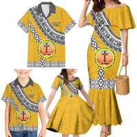 Personalised Anastasis College Family Matching Mermaid Dress and Hawaiian Shirt Tonga Unique Style - Polynesian Pride