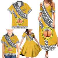 Personalised Anastasis College Family Matching Summer Maxi Dress and Hawaiian Shirt Tonga Unique Style LT05 - Polynesian Pride