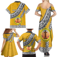 Personalised Anastasis College Family Matching Summer Maxi Dress and Hawaiian Shirt Tonga Unique Style LT05 - Polynesian Pride