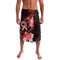 Heart Health Awareness Lavalava Warrior Wears Red Polynesian Style