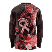 Heart Health Awareness Long Sleeve Shirt Warrior Wears Red Polynesian Style LT05 - Polynesian Pride