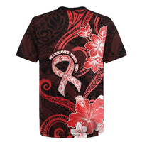 Heart Health Awareness Rugby Jersey Warrior Wears Red Polynesian Style