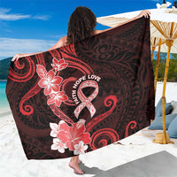Heart Health Awareness Sarong Warrior Wears Red Polynesian Style