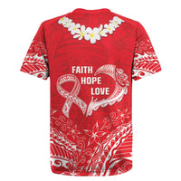 Heart Health Awareness Rugby Jersey Polynesian Red Ribbon