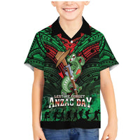 New Zealand ANZAC Day Family Matching Mermaid Dress and Hawaiian Shirt Aotearoa Hei Tiki