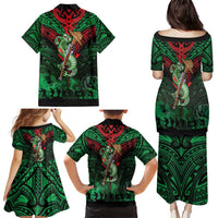 New Zealand ANZAC Day Family Matching Puletasi and Hawaiian Shirt Aotearoa Hei Tiki
