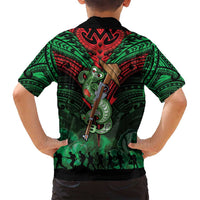 New Zealand ANZAC Day Family Matching Summer Maxi Dress and Hawaiian Shirt Aotearoa Hei Tiki