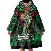 New Zealand ANZAC Day Wearable Blanket Hoodie Aotearoa Hei Tiki