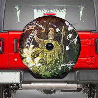 Hawaii King Kamehameha Day Spare Tire Cover Polynesian Pattern Mix Hibiscus Reggae