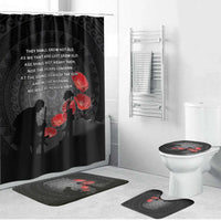 Cook Islands ANZAC Day Bathroom Set Soldier Silhouette Remembrance