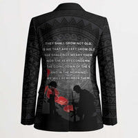 Cook Islands ANZAC Day Blazer Soldier Silhouette Remembrance