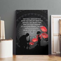 Cook Islands ANZAC Day Canvas Wall Art Soldier Silhouette Remembrance