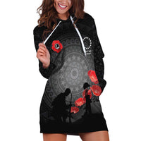 Cook Islands ANZAC Day Hoodie Dress Soldier Silhouette Remembrance