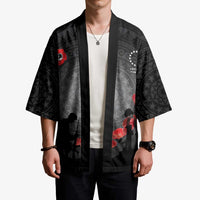 Cook Islands ANZAC Day Kimono Soldier Silhouette Remembrance