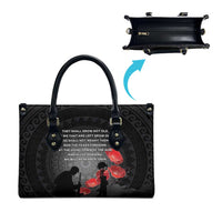 Cook Islands ANZAC Day Leather Bag Soldier Silhouette Remembrance